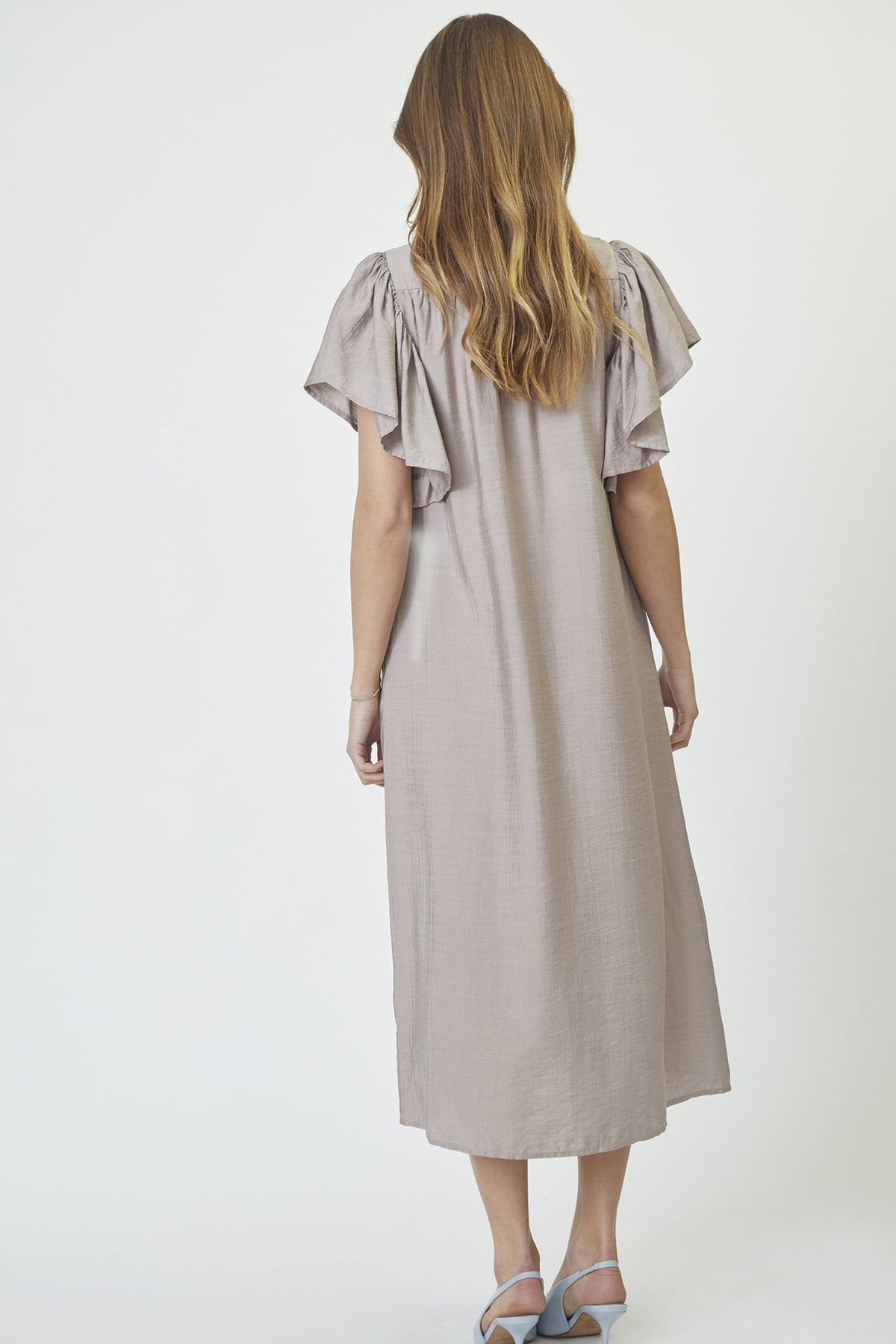 HeraCC SS Frill Dress 154-Walnut - 36421