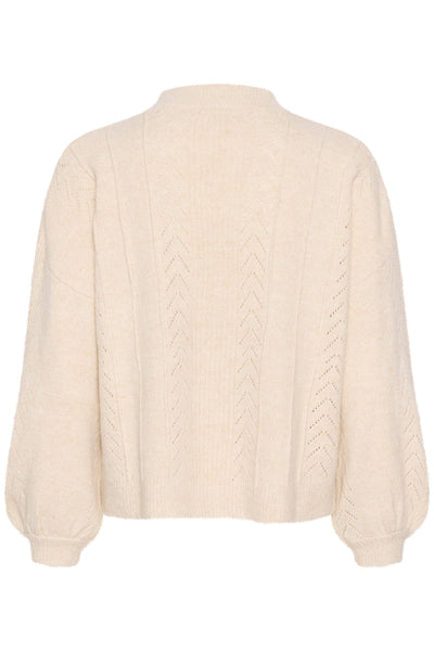 CRHoliday Knit Cardigan Oat melange - 10612385 Thumbnail
