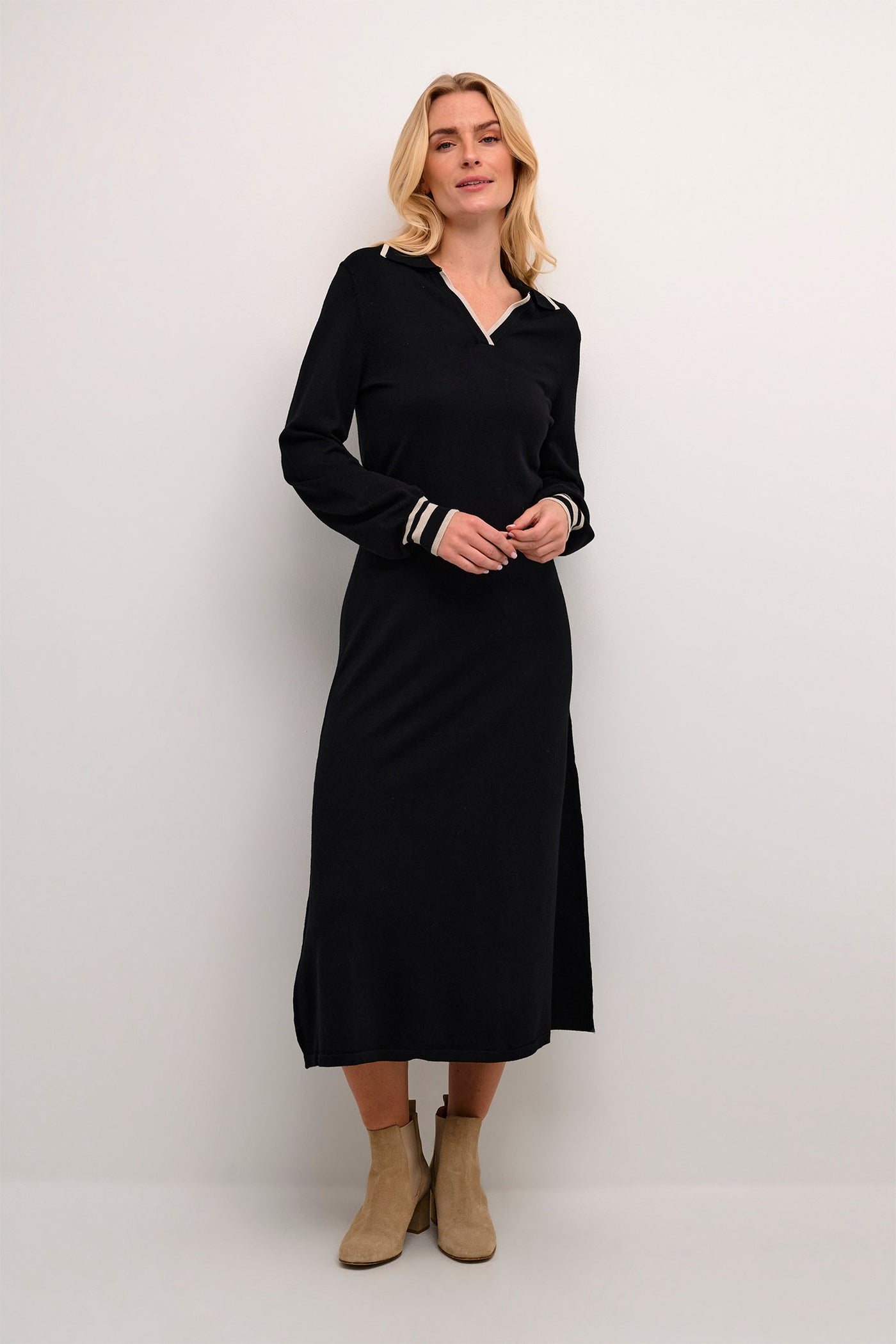 CRVillea Knit Dress Pitch Black - 10612875