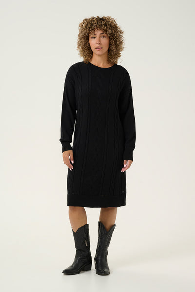 CRDela Knit Dress Pitch Black - 10612876 Thumbnail