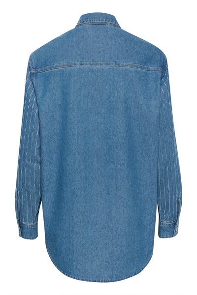 CRSine Shirt Rhinestone Blue Denim - 10612910 Thumbnail