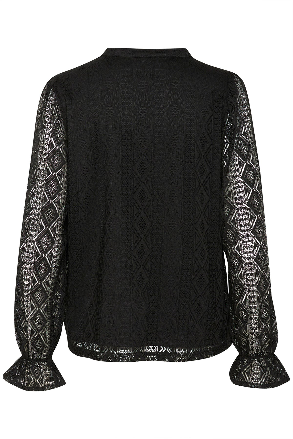 CRDanika LS Lace Blouse Pitch Black - 10613029