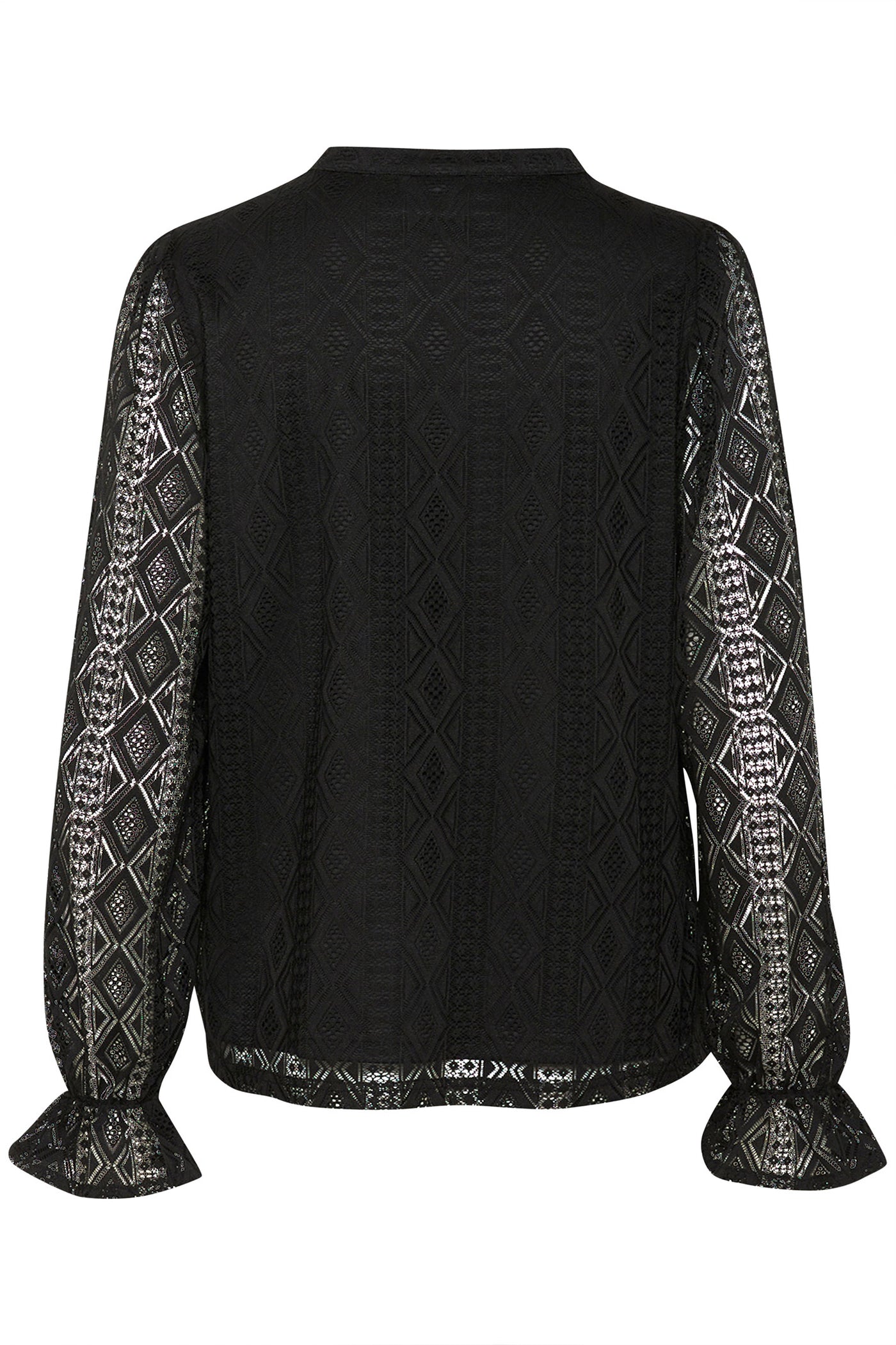 CRDanika LS Lace Blouse Pitch Black - 10613029