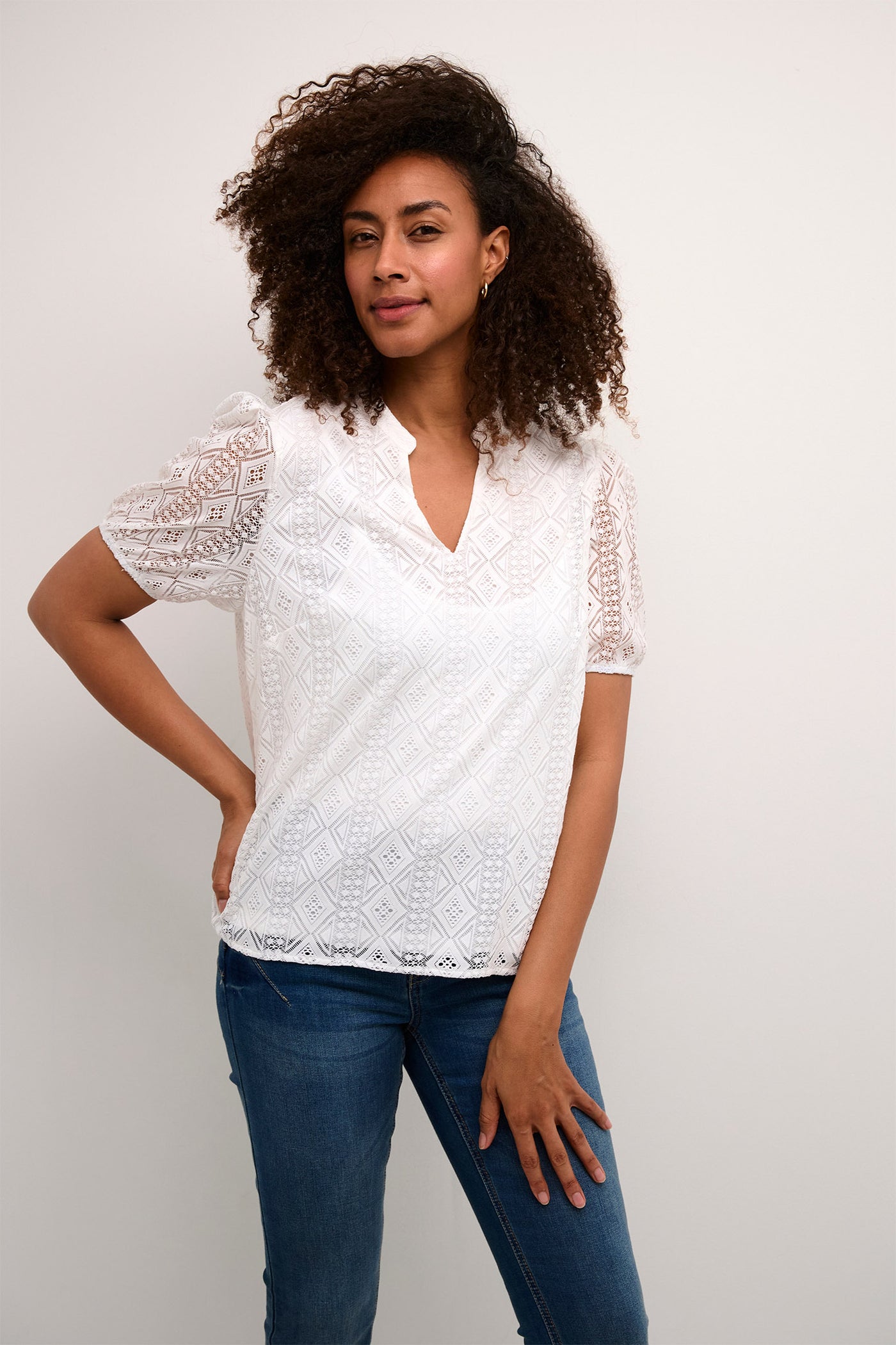 CRDanika Lace Blouse Snow White - 10613030