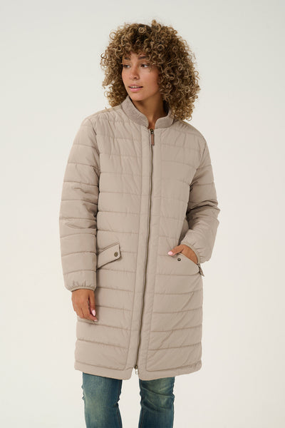 CRArwen Striped Quilt Jacket Silver Mink - 10613432 Thumbnail