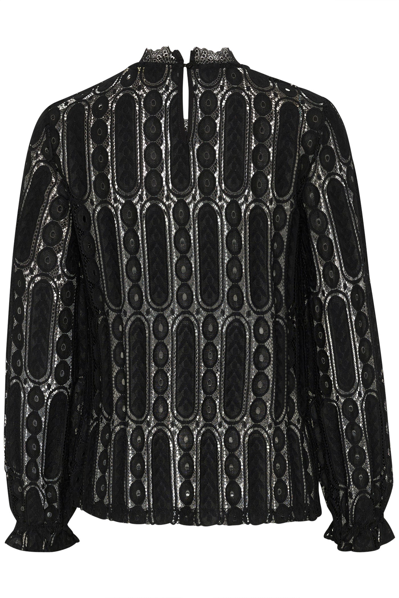 CRTully Lace Blouse Pitch Black - 10613673