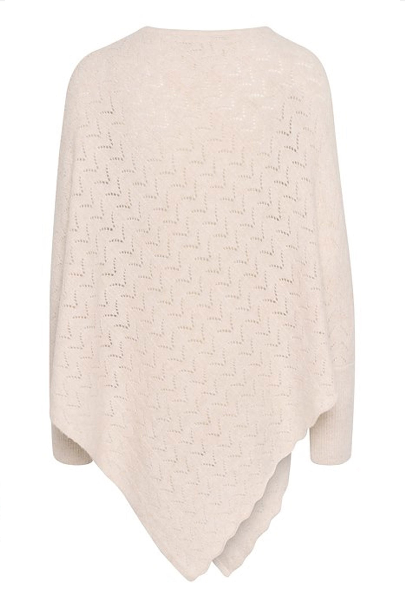 CRHoliday O-neck Knit Poncho Oat melange - 10613709