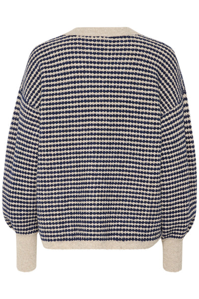 KAellery Knit Pullover Feather Gray/ Blue Structure - 10509032 Thumbnail