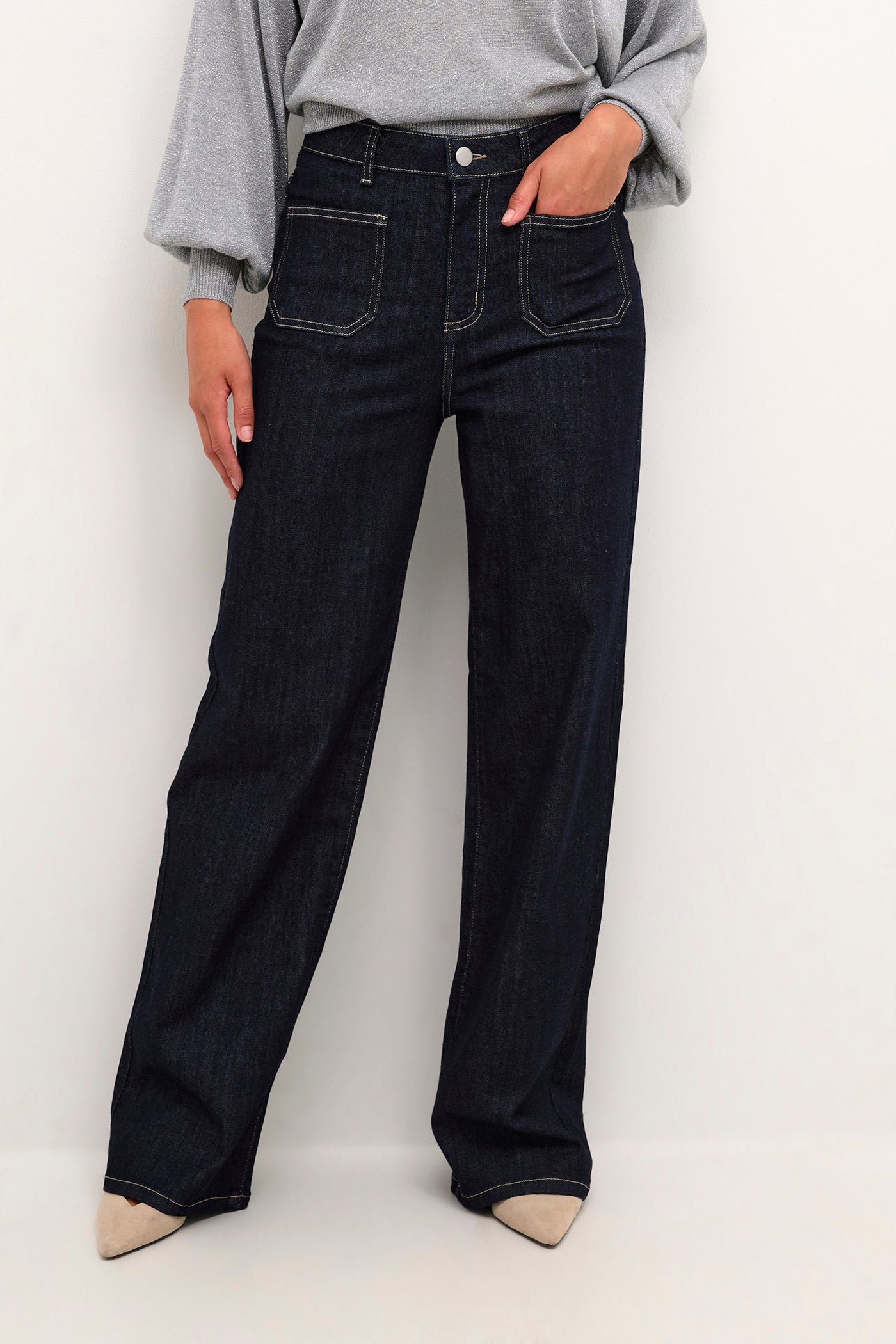 KAcansu Karla Flared Jeans Dark Blue Denim - 10552350