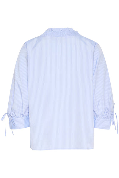 KAtara Blouse Light Blue Pin Stripe - 10552367 Thumbnail