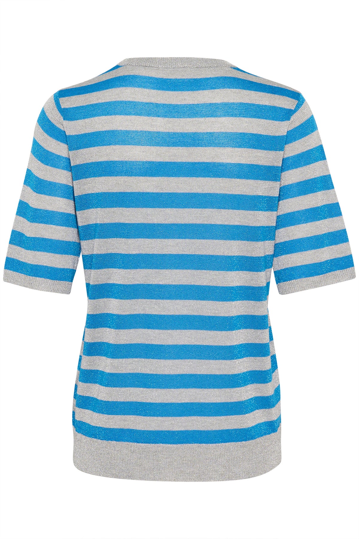 KAankra Short Sleeve Pullover Grey M./Malibue Blue Stripe