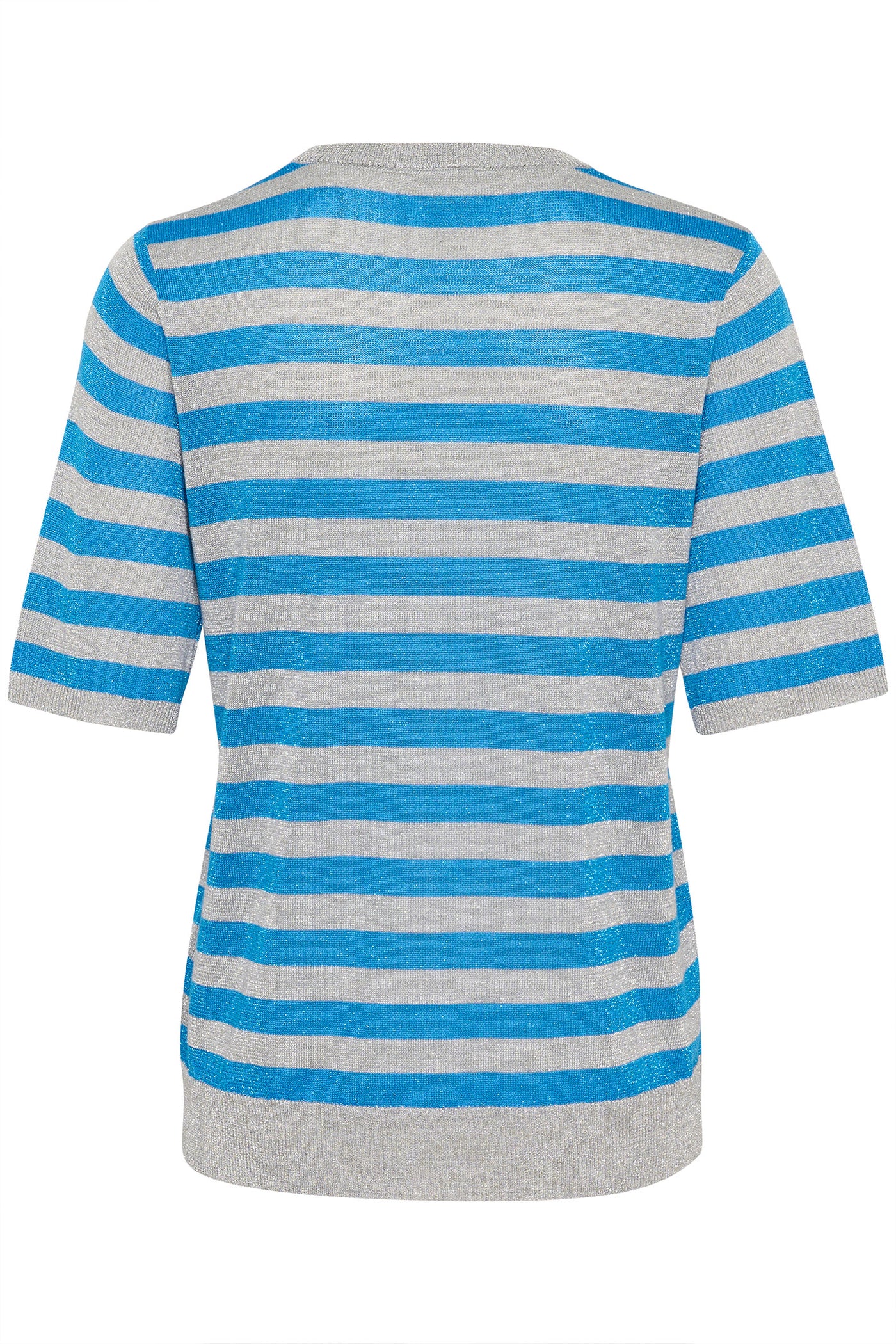 KAankra Short Sleeve Pullover Grey M./Malibue Blue Stripe