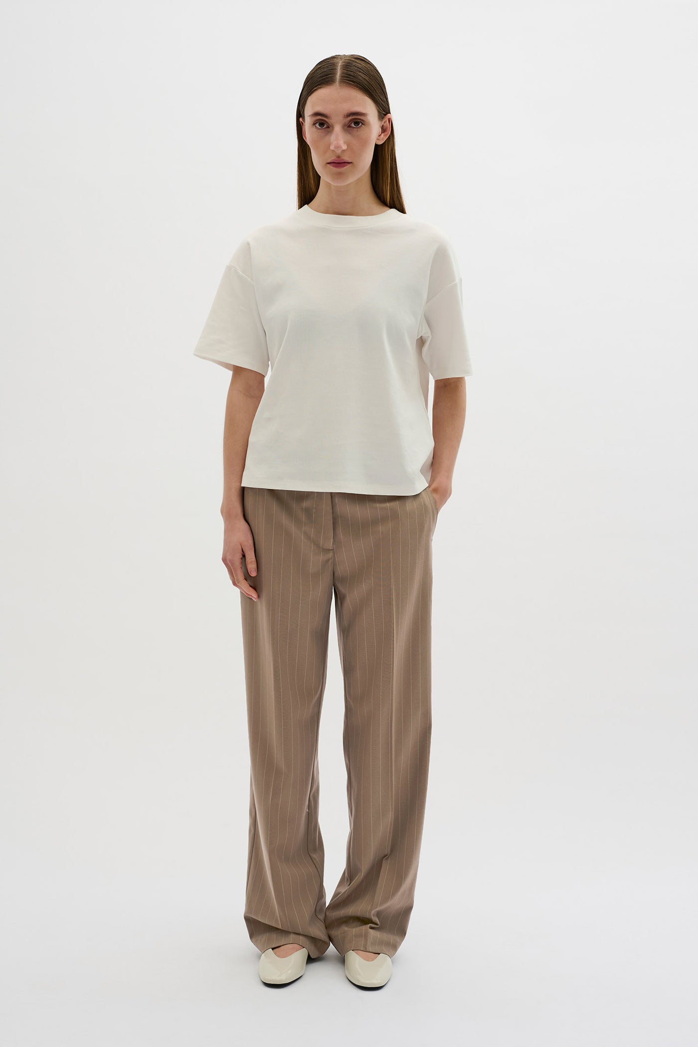 KBMilano Stripe Pants WALNUT - 10104990