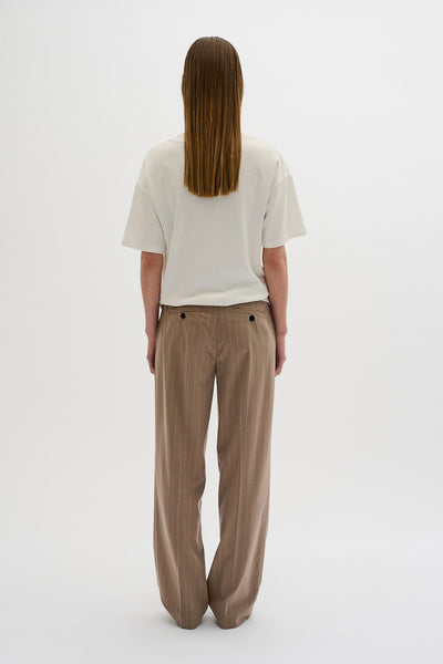 KBMilano Stripe Pants WALNUT - 10104990 Thumbnail