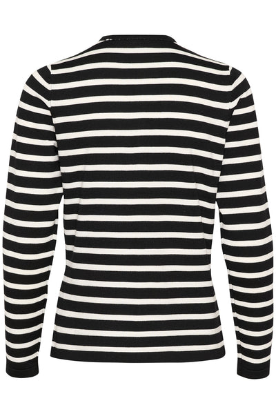 MilaSZ Striped Cardigan Black Mila Stripe - 30513767 Thumbnail