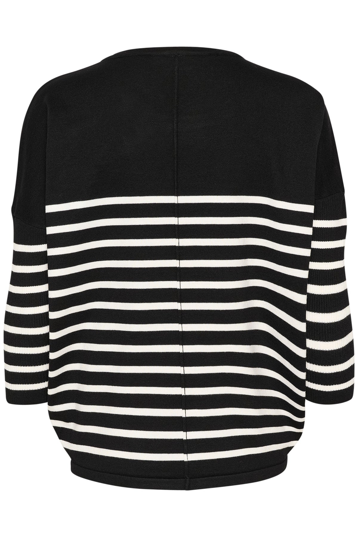 MilaSZ R-neck St. Pullover Black Mila Stripe - 30513769