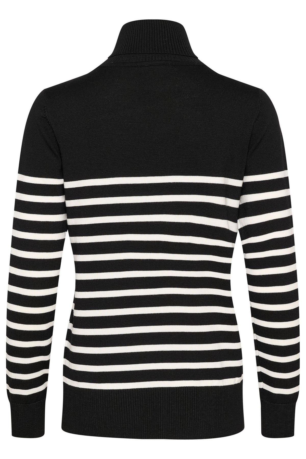 MilaSZ St. Rollneck Pullover Black Mila Stripe - 30513772