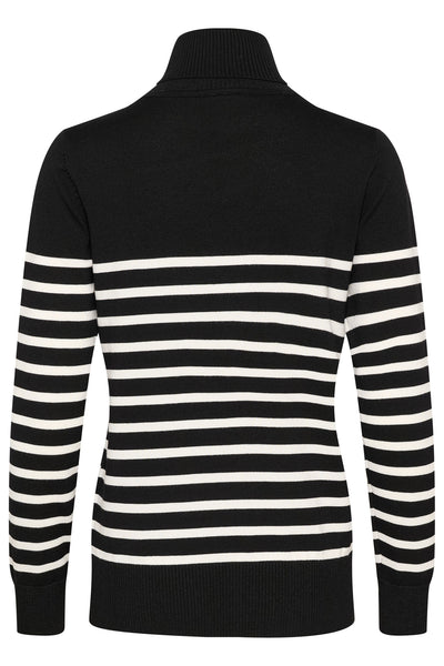 MilaSZ St. Rollneck Pullover Black Mila Stripe - 30513772 Thumbnail