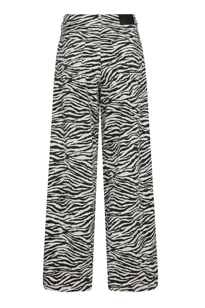 ZionCC Zebra Wide Pant 1196-OffWhite-B - 31355 Thumbnail