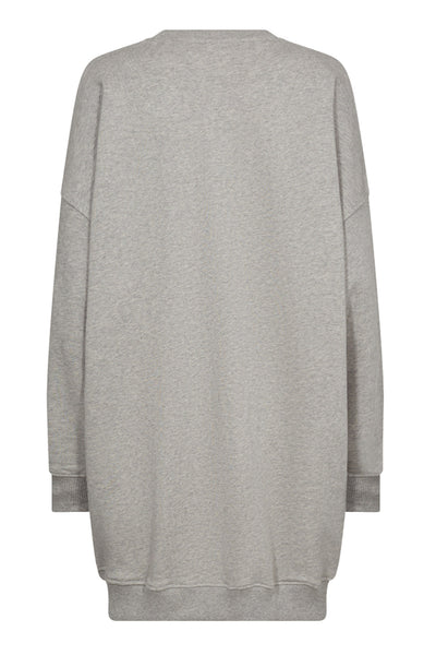 CleanCC Oversize Sweat Dress 57-Grey Melan - 36389 Thumbnail
