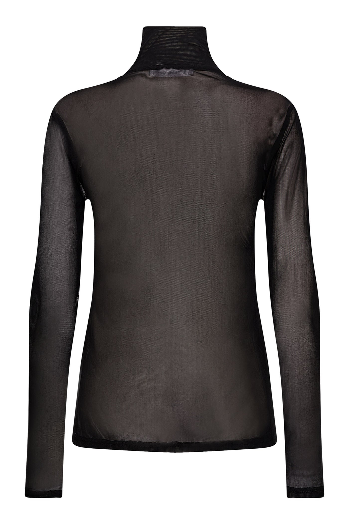 MeshCC Turtleneck Blouse 96-Black - 33107