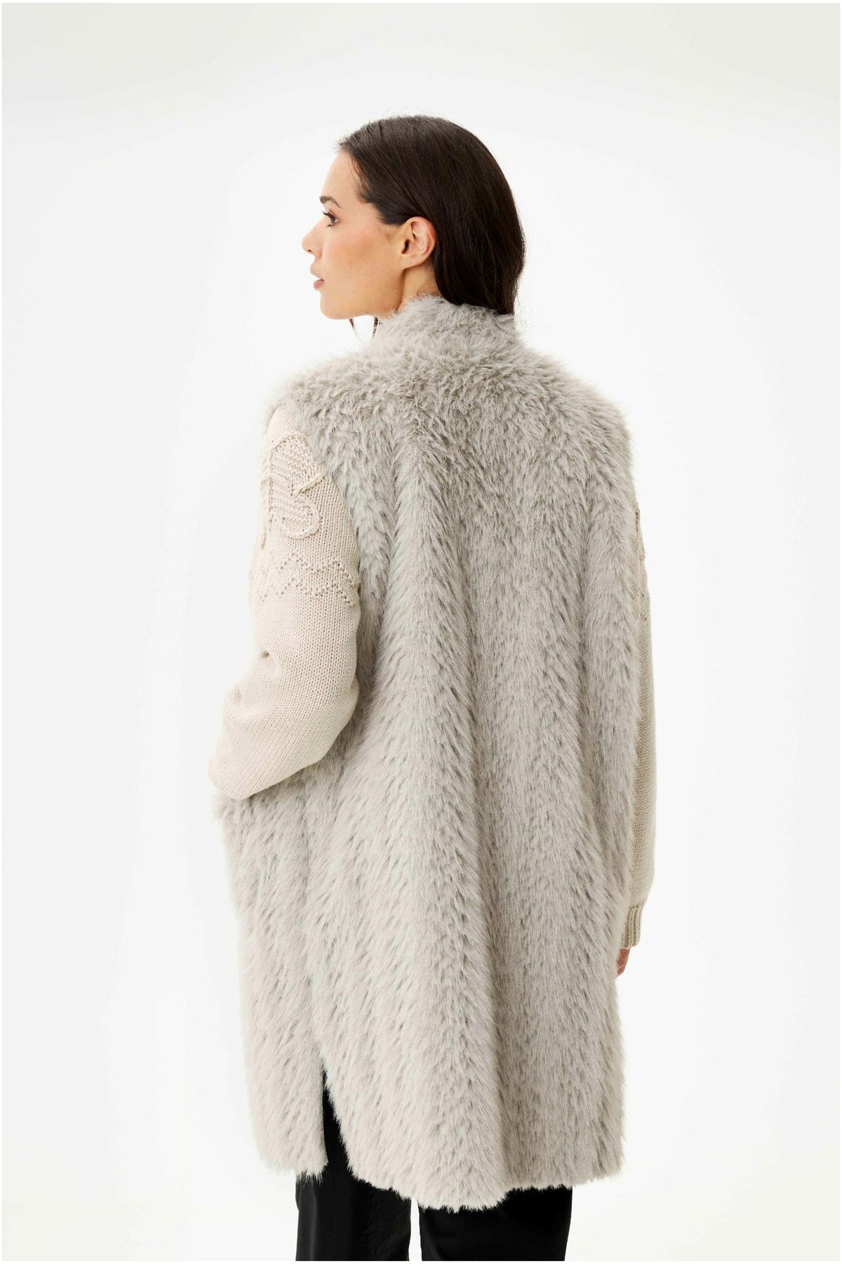 Farrah fur vest Grey - 16263