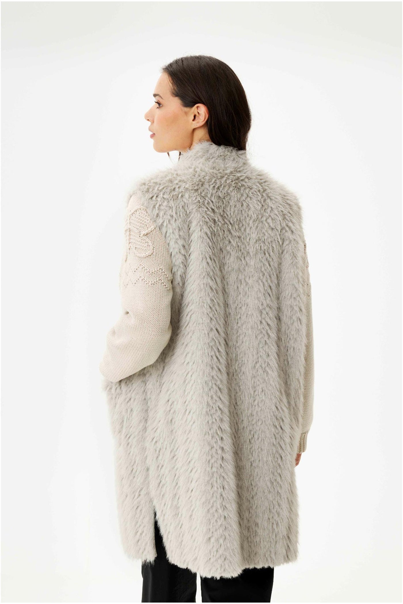 Farrah fur vest Grey - 16263