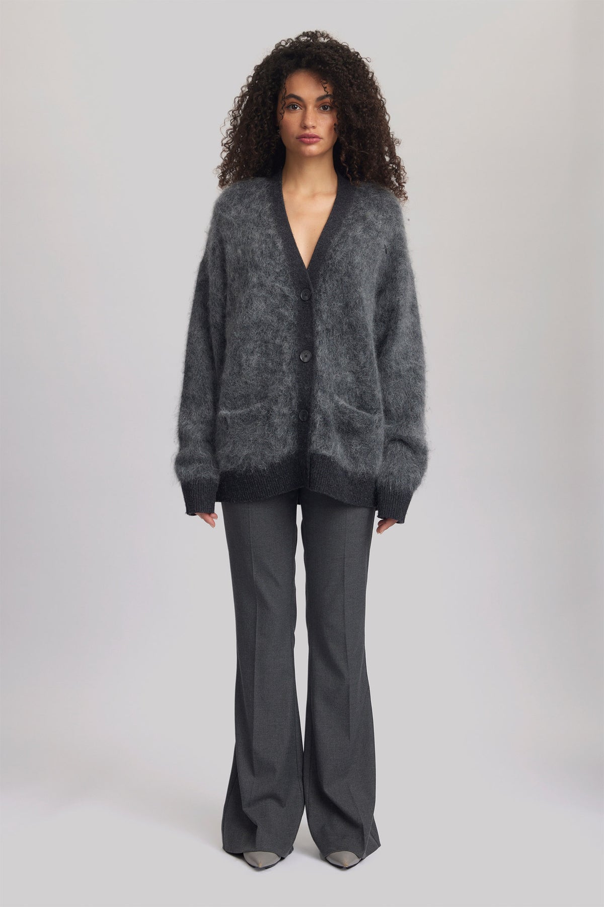 MaicaGZ cardigan Charcoal Melange - 10909426