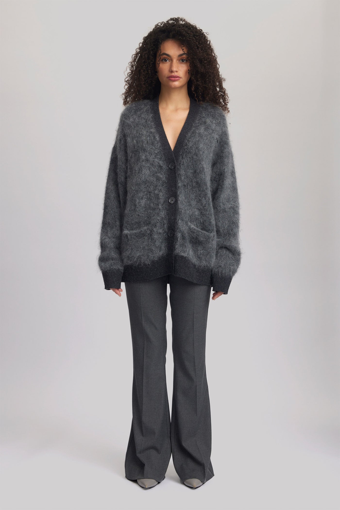 MaicaGZ cardigan Charcoal Melange - 10909426