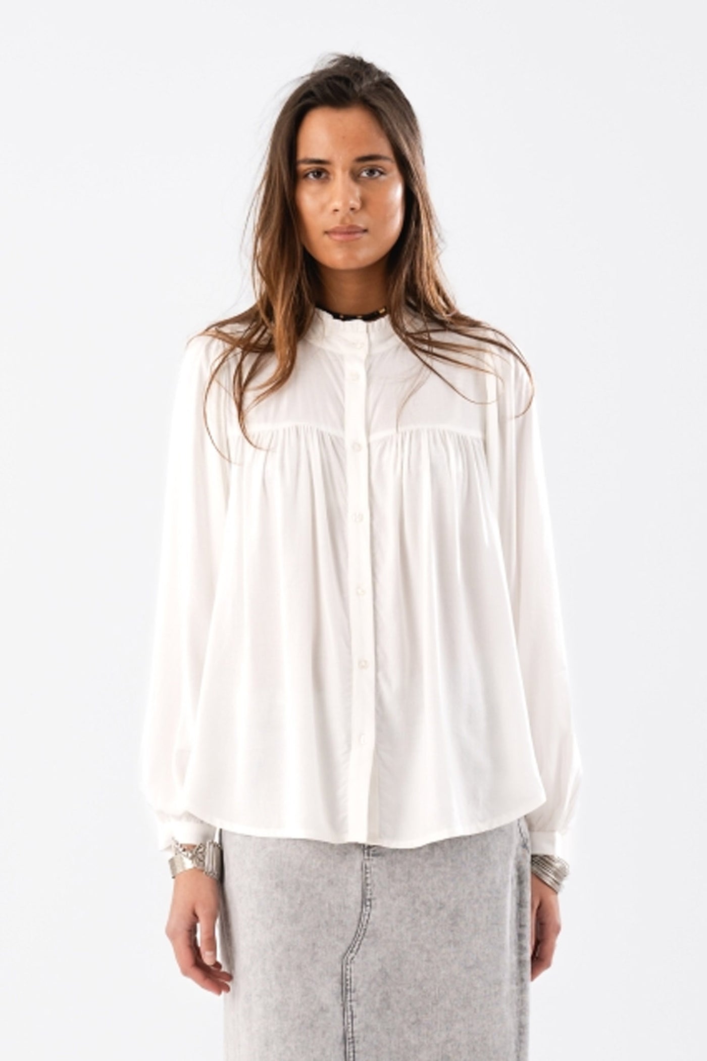 CaraLL Shirt LS 01 White - 90031-1008