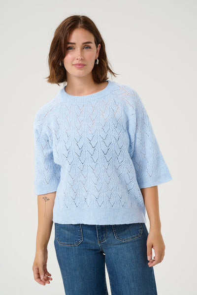 KAtiana Pullover Celestial Blue Melange - 10510048 Thumbnail