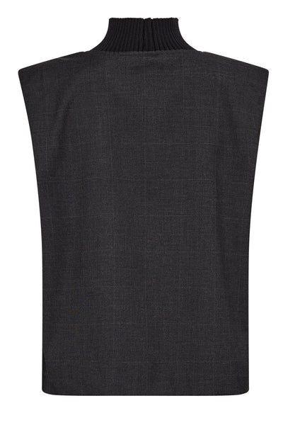 KayaCC Rib Turtleneck Vest 94-Antracit - 35587 Thumbnail