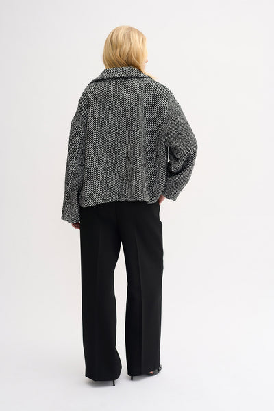 MaggieMW Short Jacket Black - Off White Combo - 10704749 Thumbnail