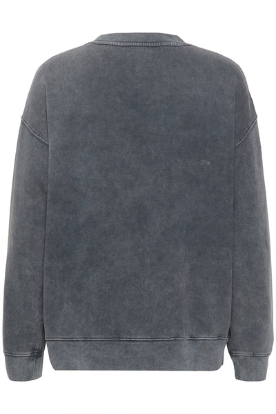 DiegoMW Logo Emb. Sweat Dark Grey Random Wash - 10704891 Thumbnail