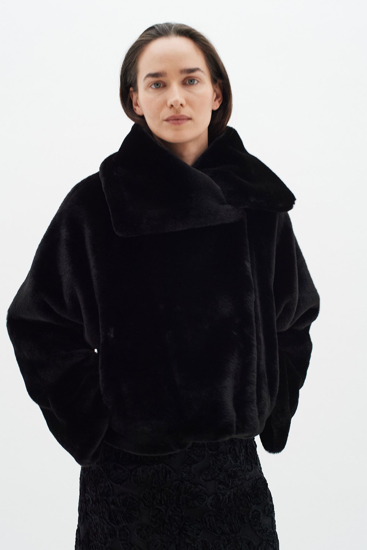 YonekoIW Short Coat Black - 30109835