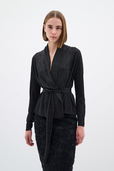 ThaniIW Short Cardigan Black - 30110084 Thumbnail