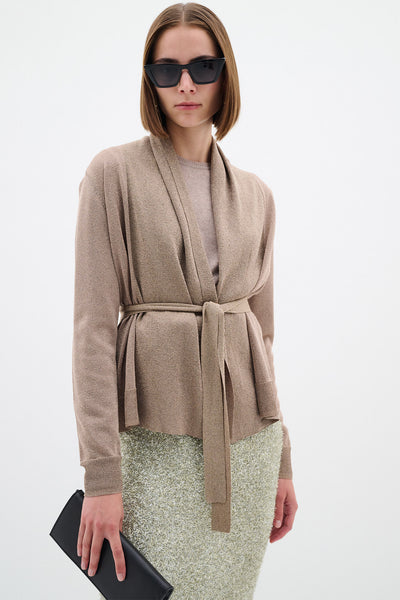 ThaniIW Short Cardigan Gold - 30110084 Thumbnail