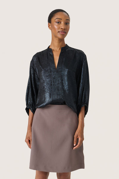 SLElvie Amily Blouse 3/4 Black - 30407746 Thumbnail