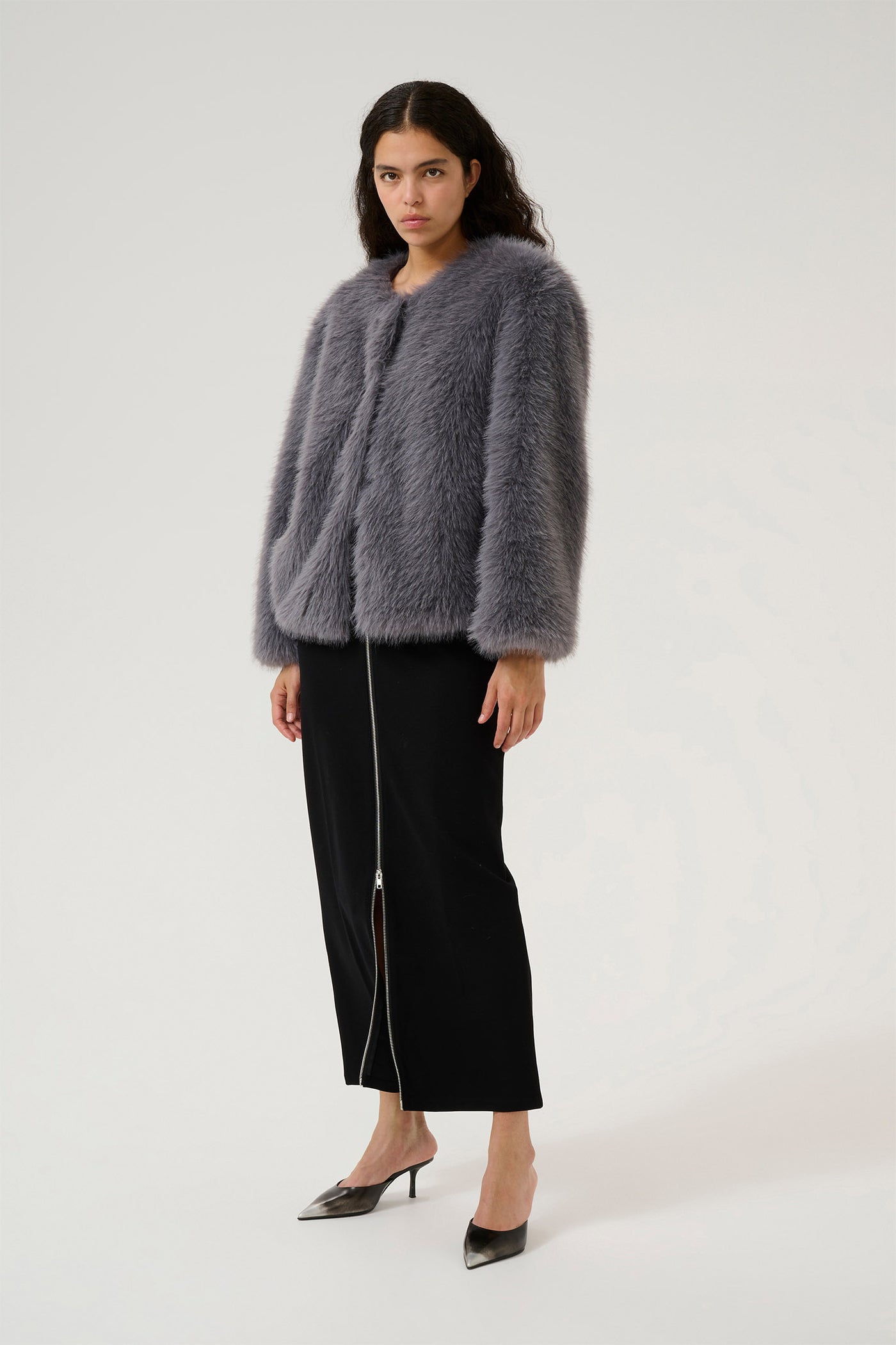 KBSerenity Fur Jacket Thunderstorm - 10105337