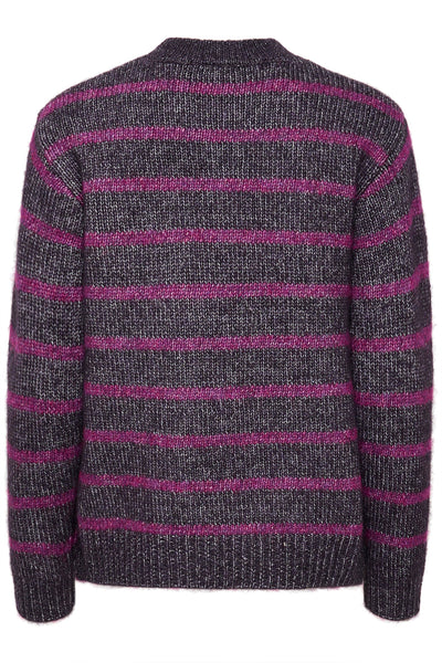 KAtrina Striped Pullover Purple mel./ Violet mel. - 10509257 Thumbnail