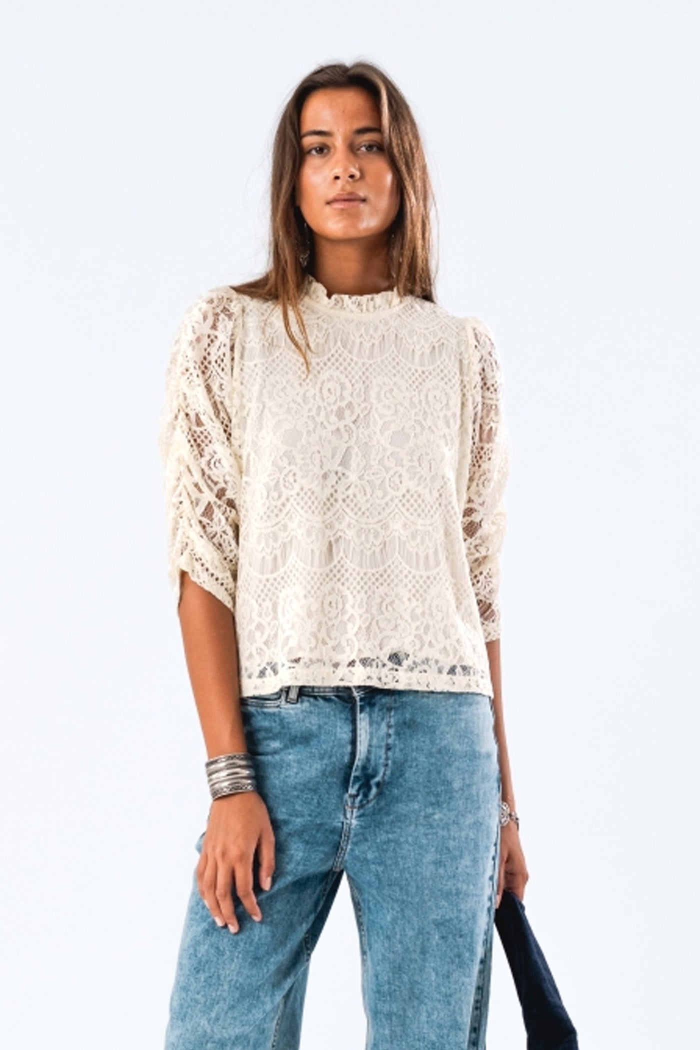 LilouLL Blouse 3/4 02 Creme - 24508-1018