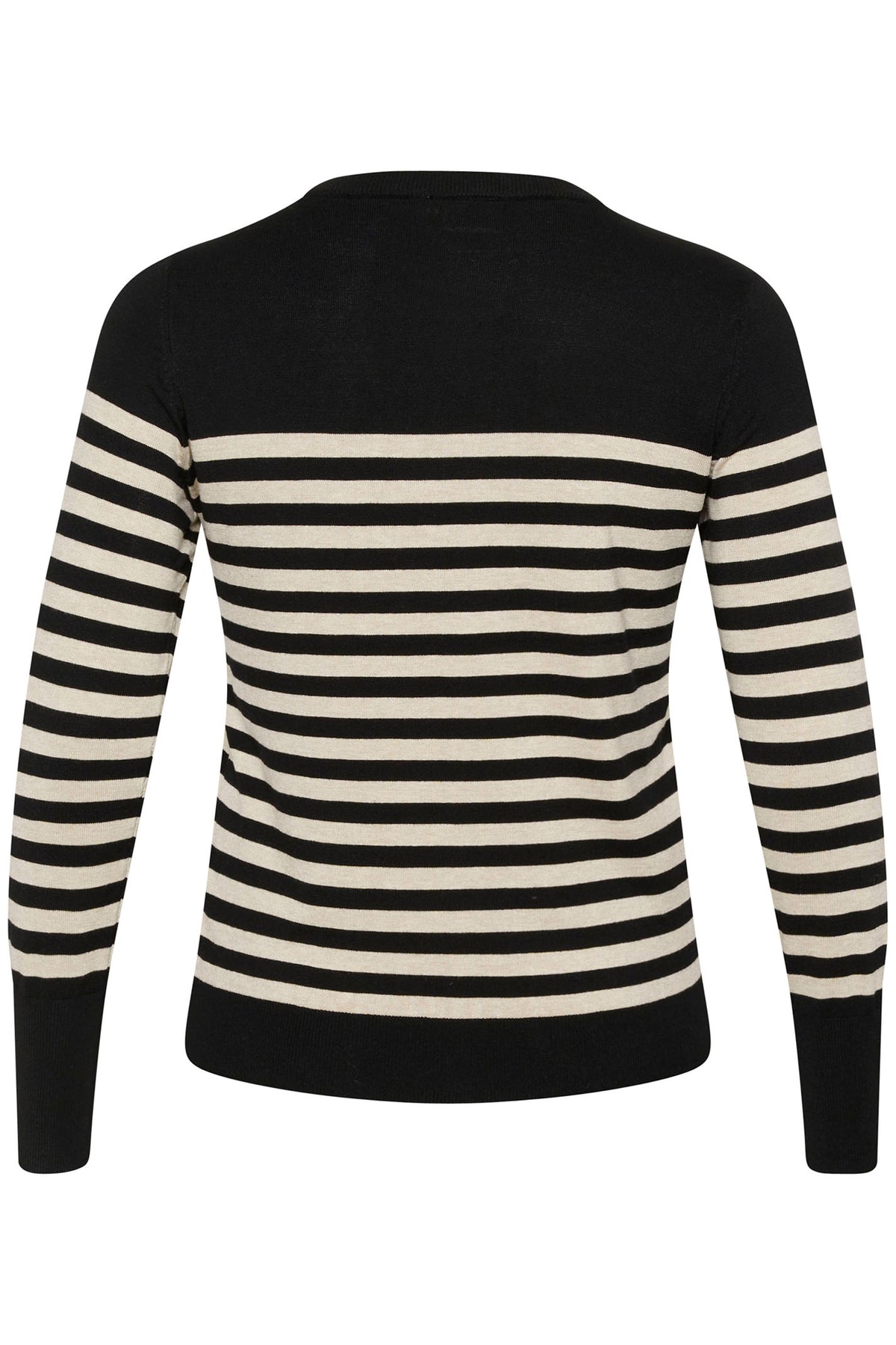 KClizzy Striped Knit Pullover Black/Feather Gray Mel. Stripe - 10582600