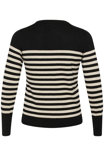 KClizzy Striped Knit Pullover Black/Feather Gray Mel. Stripe - 10582600 Thumbnail