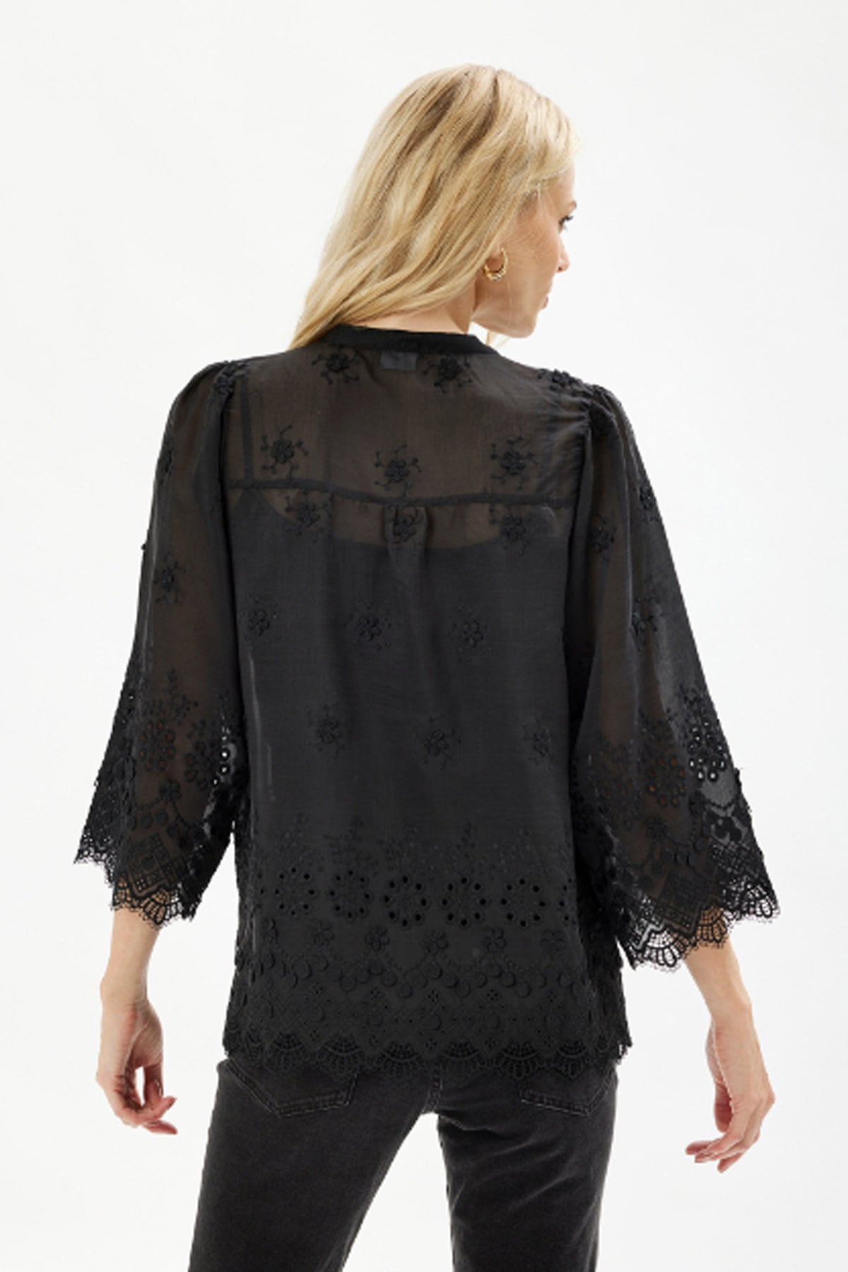 Esme blouse (without slip top) SORT - 16472