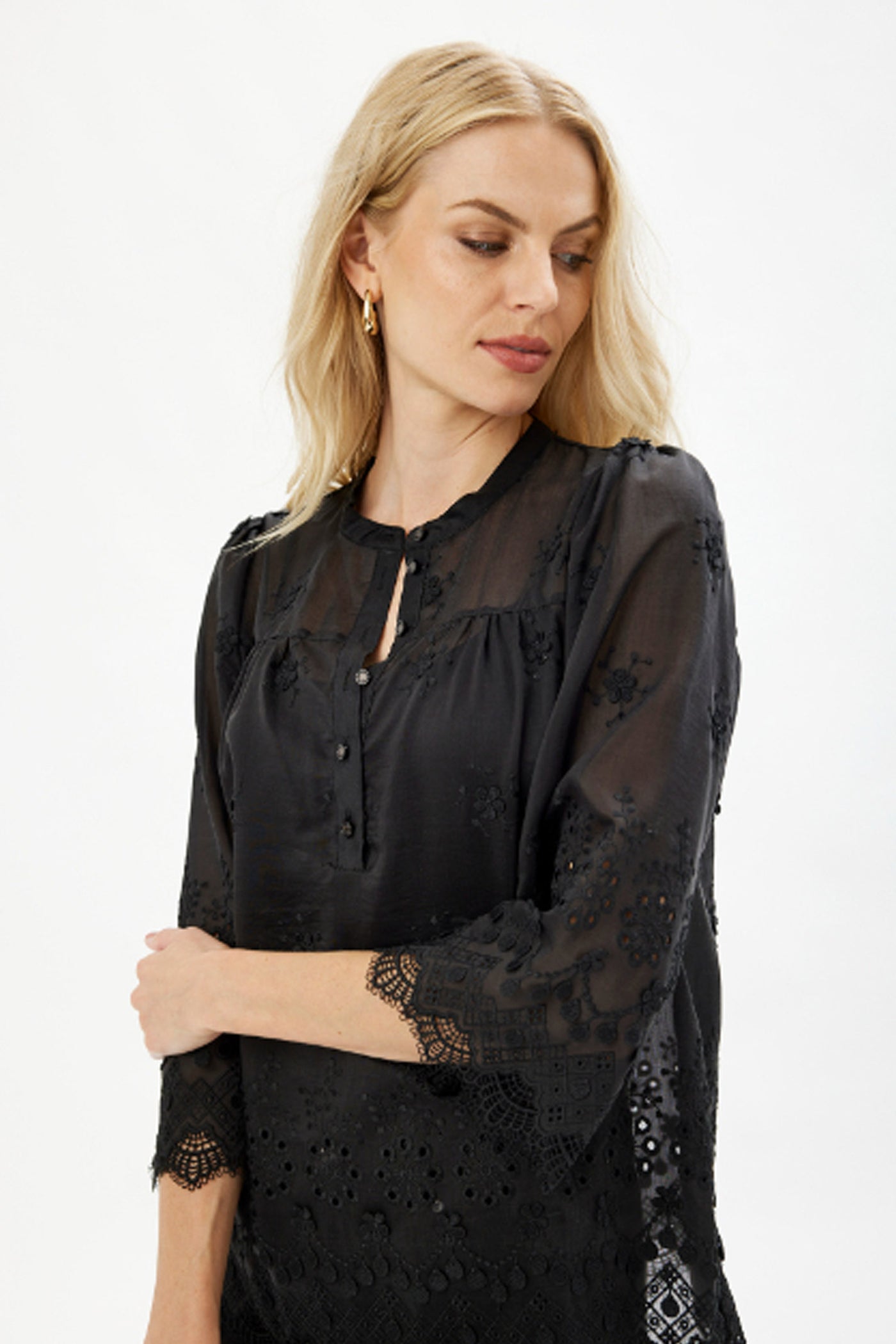 Esme blouse (without slip top) SORT - 16472