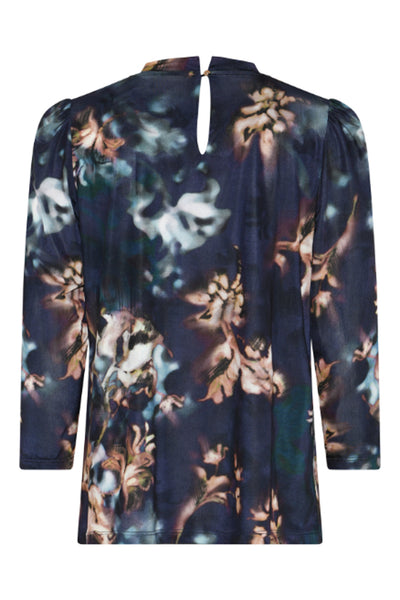 Grazia blouse 3/4 sleeves Blue - 16477 Thumbnail