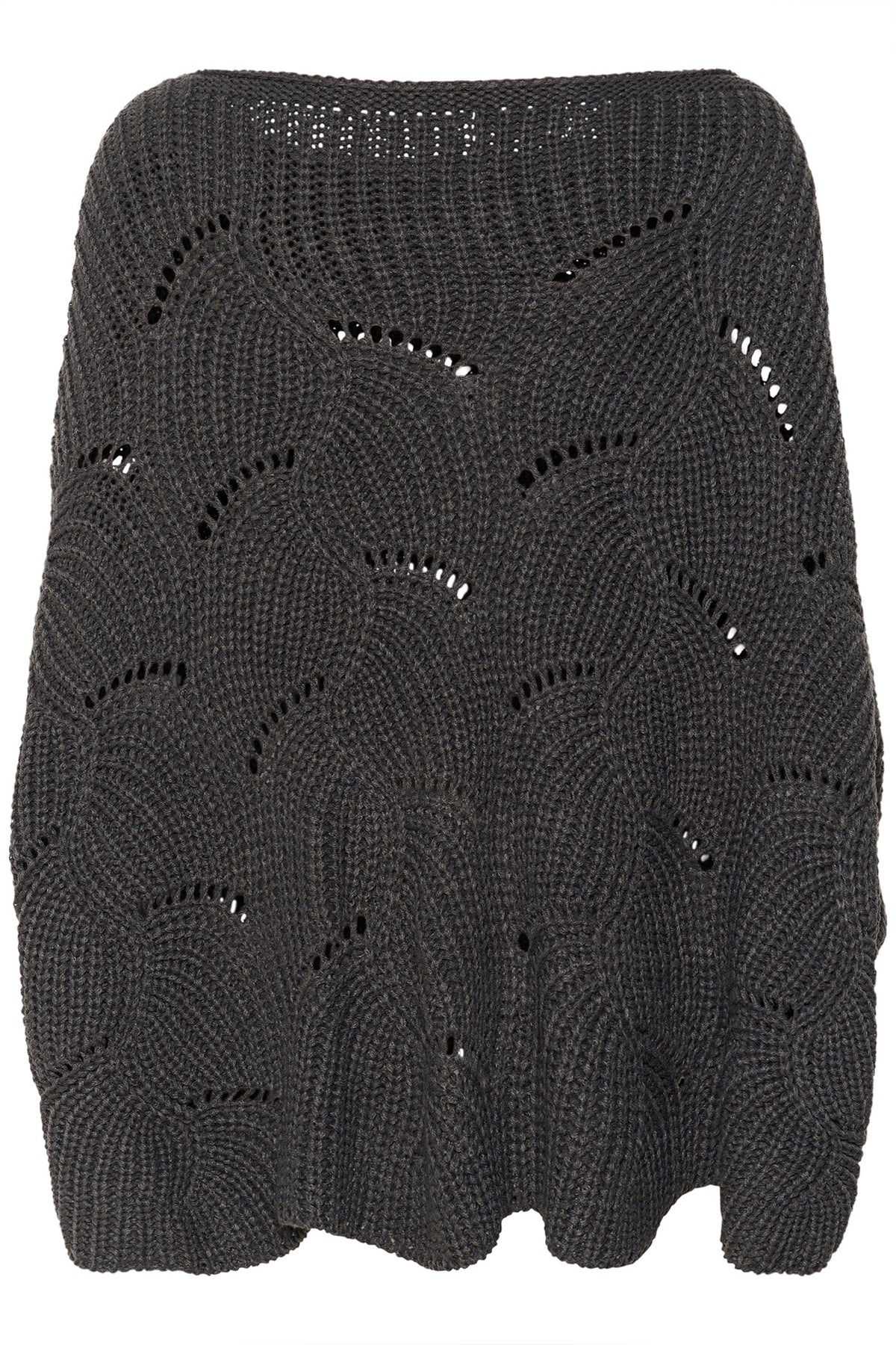 CRMistletoe Knit Poncho ASPHALT - 10613064
