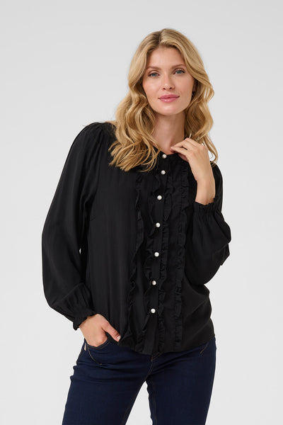 CRSuki LS Blouse Pitch Black - 10613841 Thumbnail