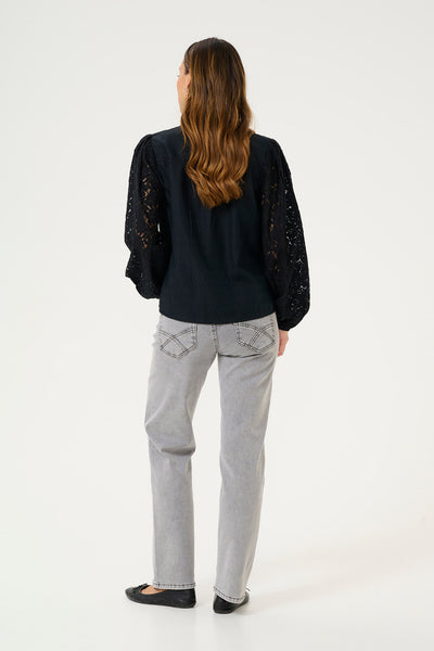 CRLiselin Lace Blouse Pitch Black - 10613845 Thumbnail