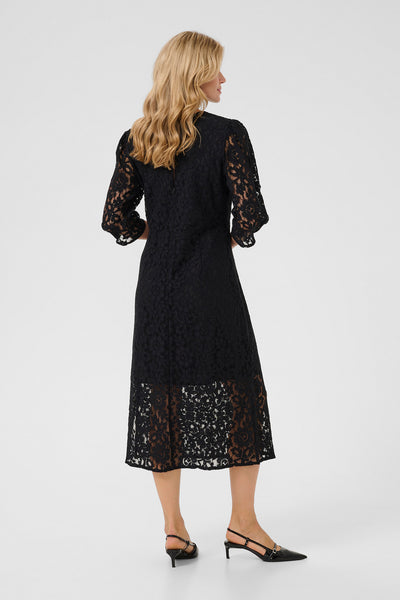 CREbana 3/4 Sleeve Dress Pitch Black - 10614057 Thumbnail